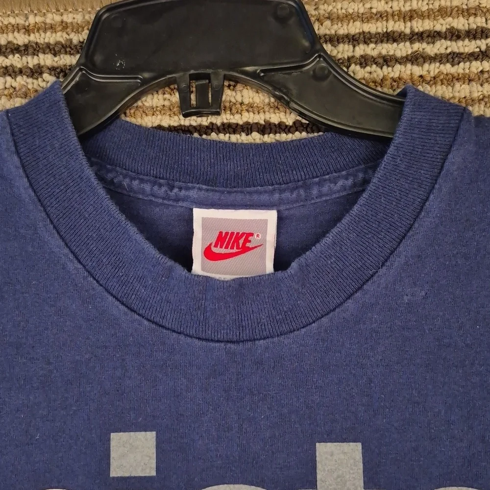 NIKE Mister Robinsons Neighborhood Navy Cotton NBA Mens Large T Shirt‎ 90s RARE